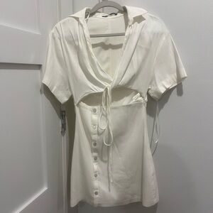 Zara White cut out mini dress